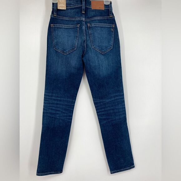 NWT Madewell Slim Straight High Rise Blue Jeans Size W23 - Picture 6 of 12